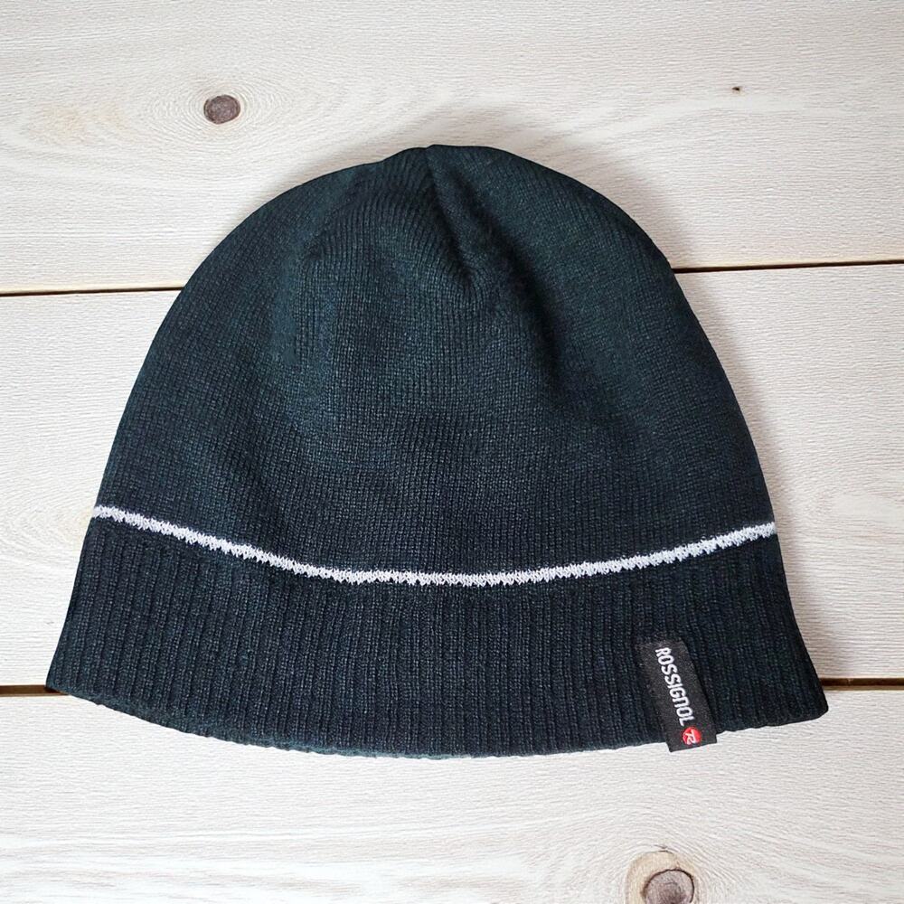 Men's Fall Winter ROSSIGNOL Dark Teal Knit Beanie Hat